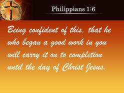 0514 philippians 16 the day of christ jesus powerpoint church sermon
