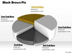 0514 pie chart shows five segments image graphics for powerpoint