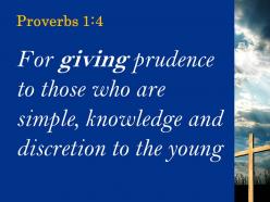 0514 proverbs 14 for giving prudence powerpoint church sermon
