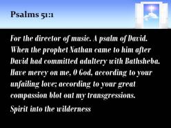 0514 psalms 511 spirit into the wilderness power powerpoint church sermon