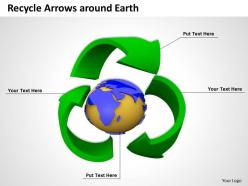 0514 recycle arrows around earth image graphics for powerpoint