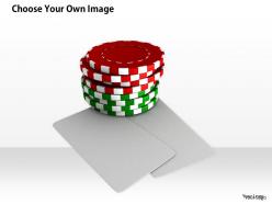 0514 red and blue poker chips stock photo image graphics for powerpoint