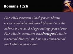 0514 romans 126 because of this god gave powerpoint church sermon