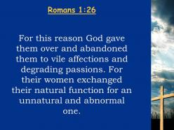 0514 romans 126 because of this god gave them powerpoint church sermon