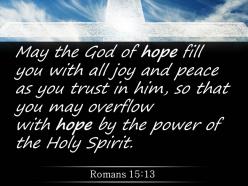 0514 romans 1513 the power of the holy spirit powerpoint church sermon