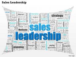 0514 sales leadership word cloud powerpoint slide template