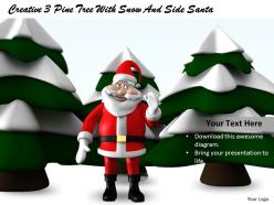 0514 santa with pine trees image graphics for powerpoint