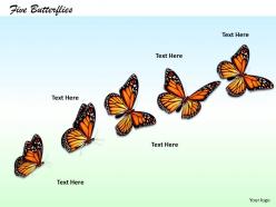 0514 series of five butterflies image graphics for powerpoint