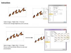 0514 series of five butterflies image graphics for powerpoint