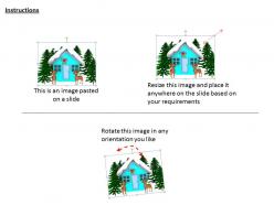 0514 snow hut in winters with reindeer image graphics for powerpoint