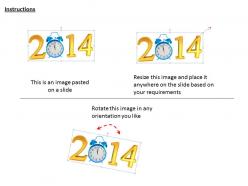 0514 text for 2014 with alarm image graphics for powerpoint