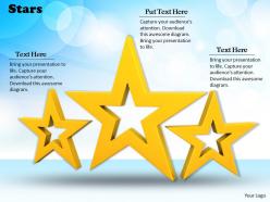 0514 three golden stars for decoration image graphics for powerpoint