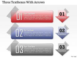 0514 three textboxes with arrows powerpoint presentation