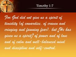 0514 timothy 17 for the spirit god power powerpoint church sermon