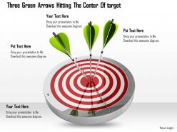 0614 arrows hitting center of the target image graphics for powerpoint