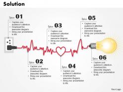 0614 business consulting diagram irregular heartbeat solution powerpoint slide template
