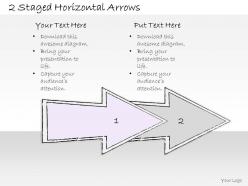 0614 business ppt diagram 2 staged horizontal arrows powerpoint template