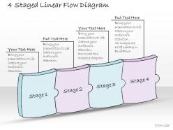 0614 business ppt diagram 4 staged linear flow diagram powerpoint template