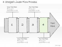 0614 business ppt diagram 4 staged linear flow process powerpoint template