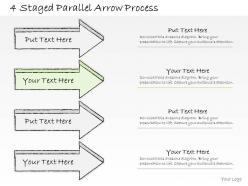 0614 business ppt diagram 4 staged parallel arrow process powerpoint template