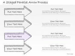 0614 business ppt diagram 4 staged parallel arrow process powerpoint template