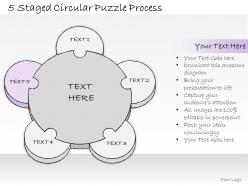 0614 business ppt diagram 5 staged circular puzzle process powerpoint template