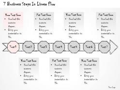 0614 business ppt diagram 7 business steps in linear flow powerpoint template
