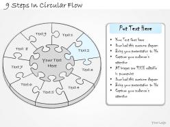 0614 business ppt diagram 9 steps in circular flow powerpoint template