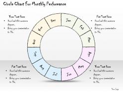 0614 business ppt diagram circle chart for monthly performance powerpoint template