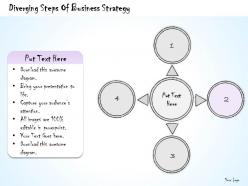 0614 business ppt diagram diverging steps of business strategy powerpoint template