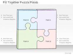 0614 business ppt diagram fit together puzzle pieces powerpoint template