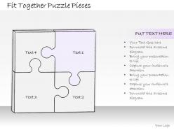 0614 business ppt diagram fit together puzzle pieces powerpoint template