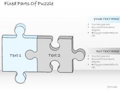 0614 business ppt diagram fixed parts of puzzle powerpoint template