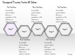0614 business ppt diagram hexagonal process series of ideas powerpoint template
