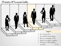 0614 business ppt diagram illustration of corporate ladder powerpoint template