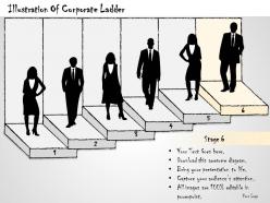 0614 business ppt diagram illustration of corporate ladder powerpoint template