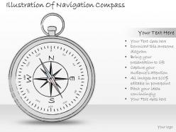 0614 business ppt diagram illustration of navigation compass powerpoint template