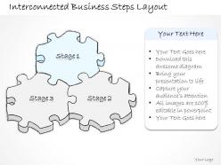 0614 business ppt diagram interconnected business steps layout powerpoint template
