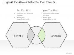 0614 business ppt diagram logical relations between two circles powerpoint template
