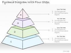 0614 business ppt diagram pyramid diagram with four steps powerpoint template