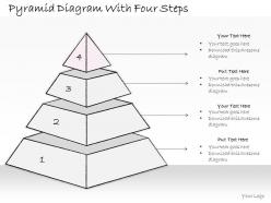 0614 business ppt diagram pyramid diagram with four steps powerpoint template