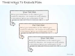 0614 business ppt diagram three ways to execute plan powerpoint template