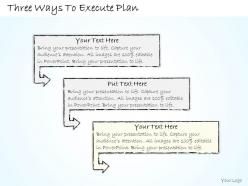 0614 business ppt diagram three ways to execute plan powerpoint template