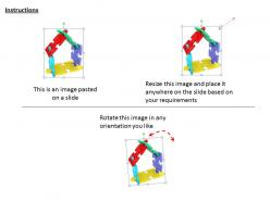 0614 colorful puzzles make hut image graphics for powerpoint