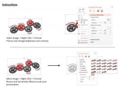 0614 gears with 4 ps of marketing image graphics for powerpoint