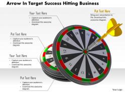 0614 hit on business target image graphics for powerpoint