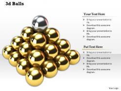 0614 illustration of unique silver ball image graphics for powerpoint