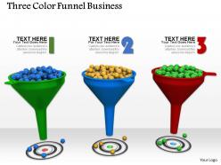 0614 Three Staged Funnel Process Image Graphics for PowerPoint