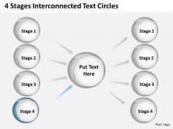 0620 management consultant business 4 stages interconnected text circles powerpoint backgrounds for slides