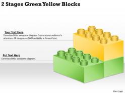 0620 Management Consultants 2 Stages Green Yellow Blocks Powerpoint Templates